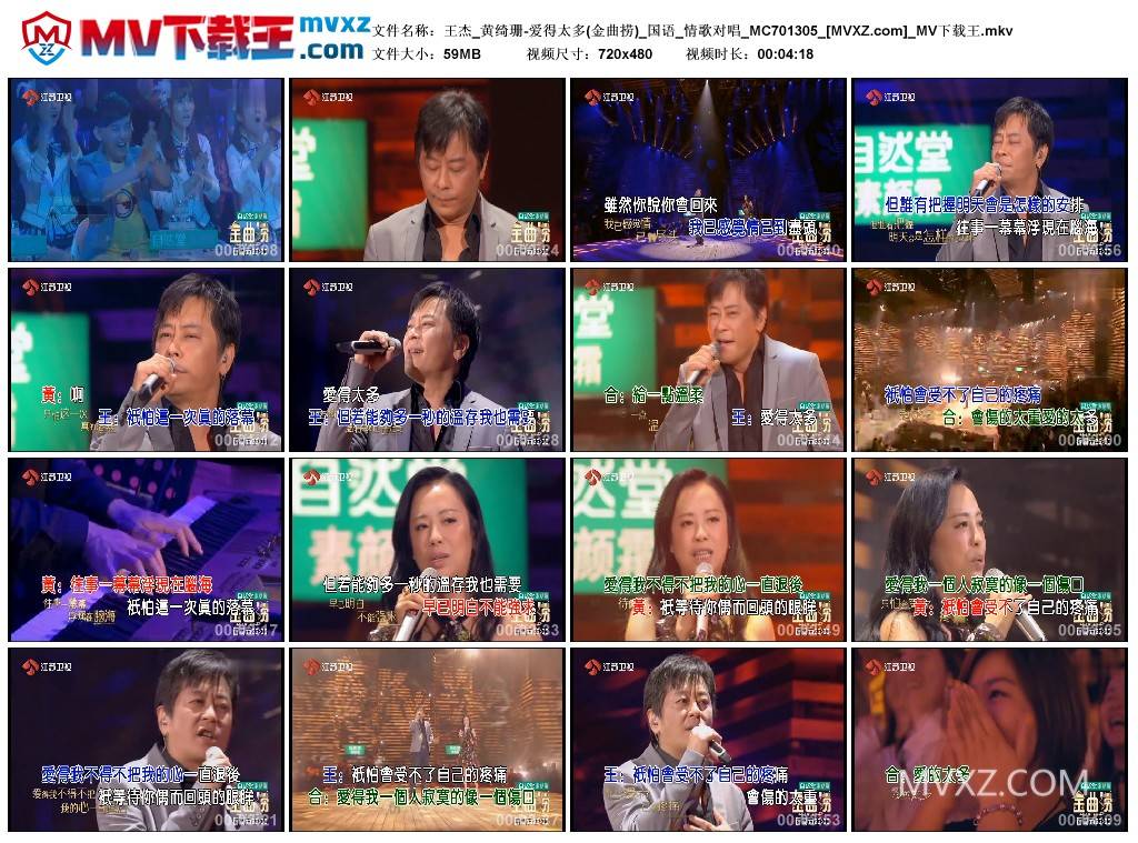 王杰_黄绮珊-爱得太多(金曲捞)_国语_情歌对唱_MC701305